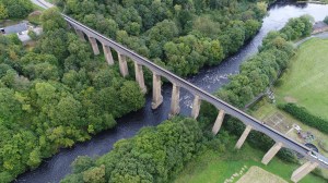via duct, wales, drone photography, water, bridge, An overview of Pontcysyllte Aqueduct