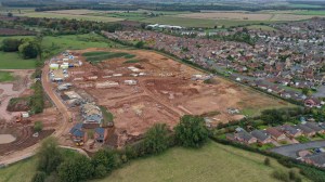 Drones, on constructions site, aerial photography, aerial filming, over head view, consruction, different greater perspective, drone photography