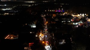 drone, Bolsover castle, junction arts, lantern parade, event, events, night flying, aerial photography, drone photography, photography, warehouse aerial photography, distribution warehouse, commercial drone photography, sunset, sunsetting