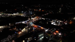 drone, Bolsover castle, junction arts, lantern parade, event, events, night flying, aerial photography, drone photography, photography, warehouse aerial photography, distribution warehouse, commercial drone photography, sunset, sunsetting